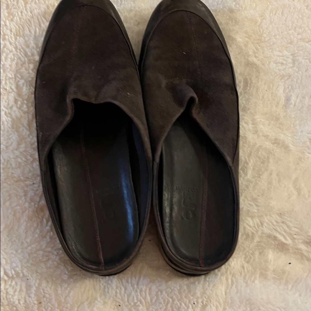 Cole Haan Dark Brown Leather Mules